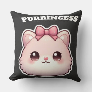 Süße Rosa-Kitty-Schleifen-Gestaltung Prinzessin Kissen