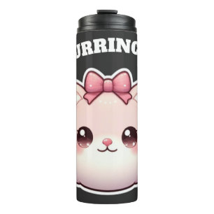 Süße Rosa-Kitty-Schleifendesign Prinzessin Thermosbecher
