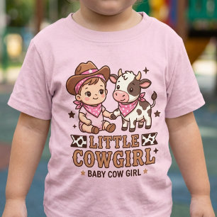 Süße Rosa Kleine Cowgirl Baby Cow Girl Western T-shirt