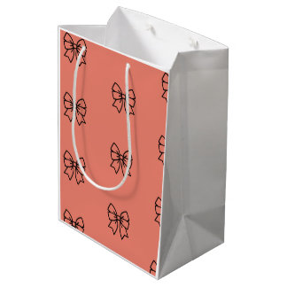 Süße rosa Koketten-Schleifen-Muster-Wrap-Papier Mittlere Geschenktüte