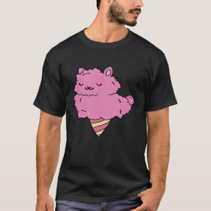 Süße rosa Lama Alpaka Eisform T-Shirt