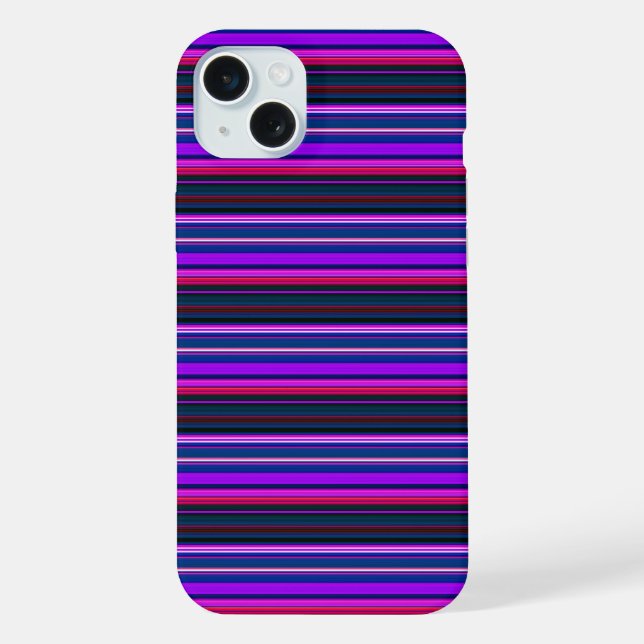 Süße rosa lila Streifen iPhone Hülle (Rückseite)