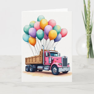 Süße Rosa-LKW-Karte Karte