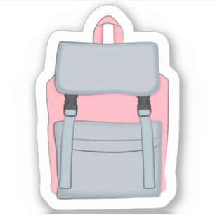 Süße Rosa Mädchen Rucksack Schule Aufkleber