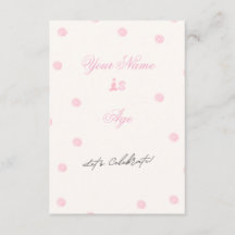 Süße rosa minimalistische Geburtstagseinladung