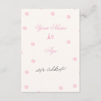Süße rosa minimalistische Geburtstagseinladung Einladung