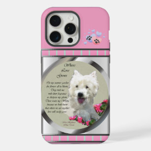 Süße rosa moderne Westie-Hundekunst iPhone 15 Pro Max Hülle