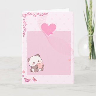 Süße rosa Pastell-Herzen Grußkarte 💗 Karte