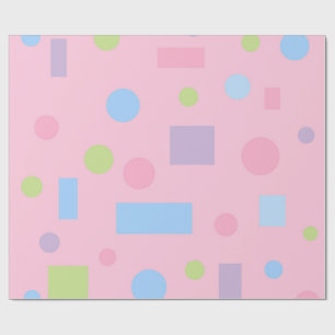 Süße rosa Pastell-Tupfen-Geburtstags-Verpackungspa Geschenkpapier