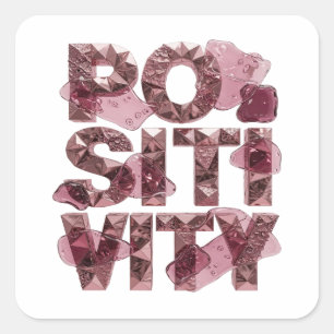 Süße rosa POSITIVITÄT Aufkleber Kunst