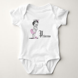 Süße rosa Prinzessin Babymädchen-Shirts Baby Strampler