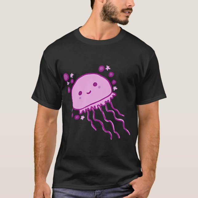 Süße rosa Quallen T-Shirt (Vorderseite)