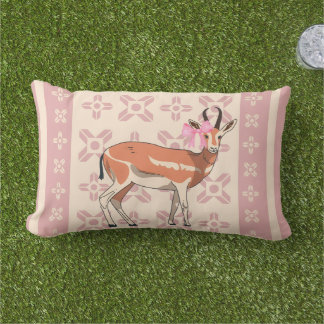 Süße rosa Reh-muster Weihnachten  Kissen Für Draußen