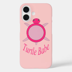 Süße rosa Schildkröten-Babe iPhone 16 Hülle