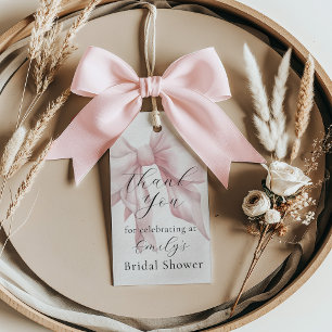 Süße rosa Schleife Brautparty Dankeschön Geschenkanhänger