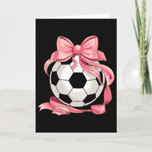 Süße rosa Schleife Coquette Ll Fußball Mädchen Äst Karte