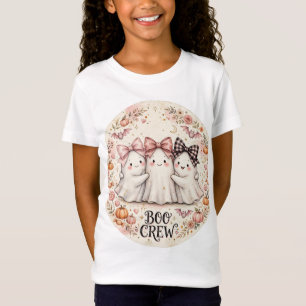 Süße rosa Schleife Gespenst BOO CREW Halloween-Par T-Shirt