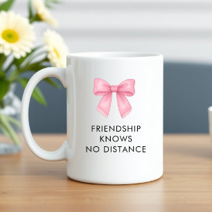 Süße Rosa Schleife Kokette beste Freundin über gro Kaffeetasse