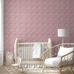 Süße rosa Schleife Mädchen-Doodle-Muster Coquette Tapete