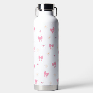 Süße rosa Schleifen Ästhetik Wasserflasche Trinkflasche