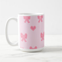Süße rosa Schleifen und Herzen Coque