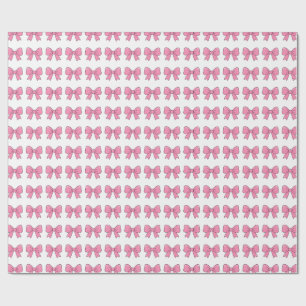 Süße rosa Schleifenband Design – Mädchenhaftes Kaw Geschenkpapier