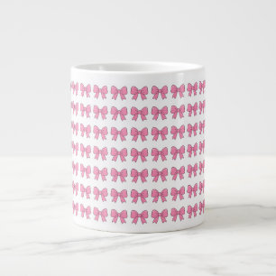 Süße rosa Schleifenband Design – Mädchenhaftes Kaw Jumbo-Tasse