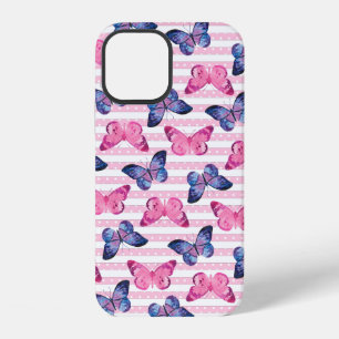 Süße rosa Schmetterlinge iPhone 12 Hülle