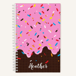 Süße rosa Schokoladen-Leckerei Notizbuch