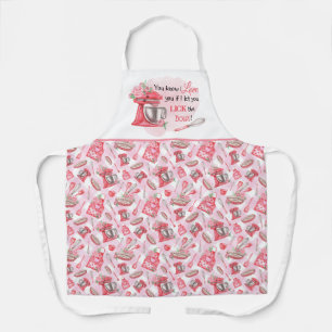 Süße rosa "Schüssel auslecken" Backküche-Schürze Schürze
