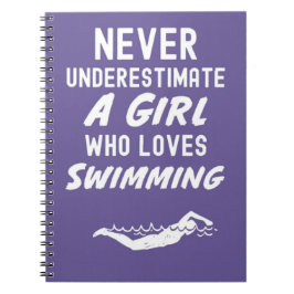 Süße rosa Schwimmer-Geschenke für Baby Mädchen Kin Notizblock