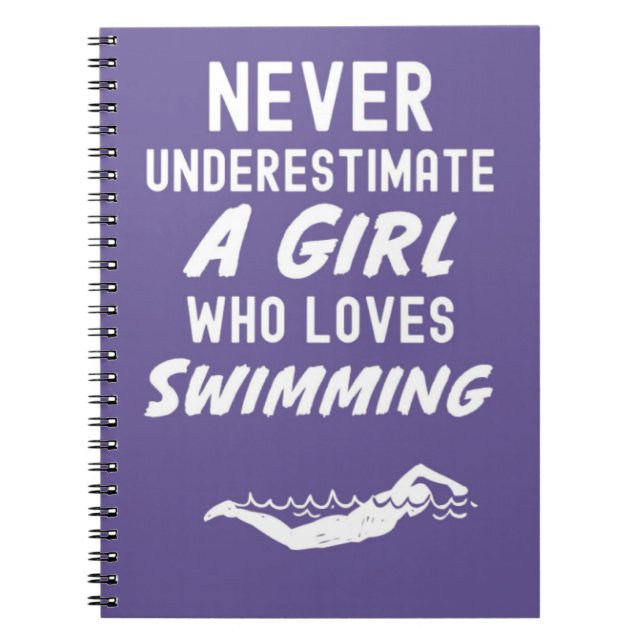 Süße rosa Schwimmer-Geschenke für Baby Mädchen Kin Notizblock (Vorderseite)