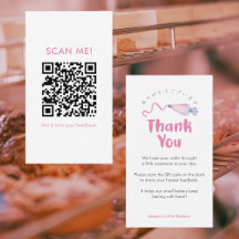 Süße Rosa Spritztüte Hinterlasse eine Bewertung QR