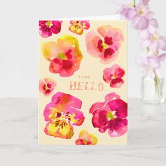 Süße rosa Stiefmütterchen Helle Blumen Karte