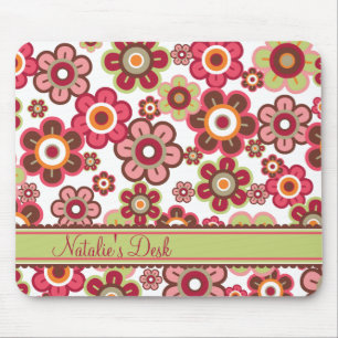 Süße rosa Süßigkeits-Gänseblümchen-Blumen-Girly Mousepad