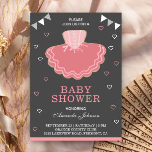 Süße rosa Tütü-Ballerina-Baby-Shower-Einladung Einladung