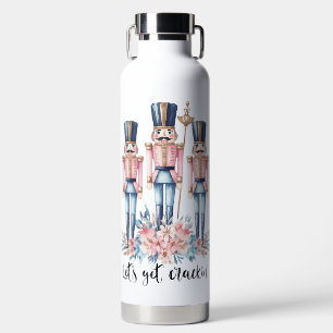 SÜSSE ROSA UND BLAUE NUSSKNACKER-FIGUREN TRINKFLASCHE