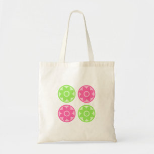 Süße rosa und grüne florale Mandala-Tasche Tragetasche