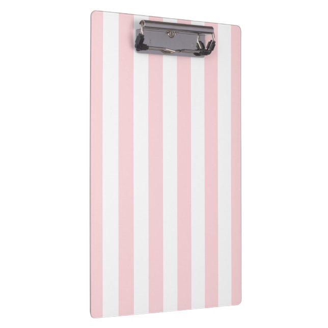 Süße rosa und weiße Streifen-Clipboards  Klemmbrett (Rechts)