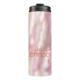 Süße rosa verschwommene Lichter Partygeschenk indi Thermosbecher