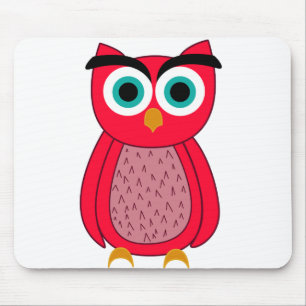 Süße rosa Vogelillustration Mousepad