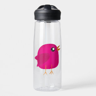 Süße rosa Vogelillustration Trinkflasche