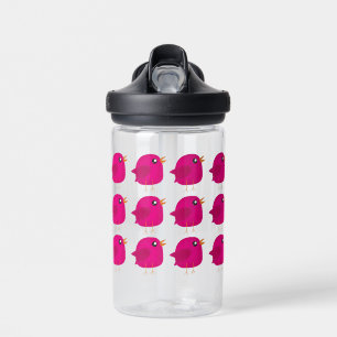 Süße rosa Vogelillustration Trinkflasche