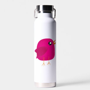 Süße rosa Vogelillustration Trinkflasche