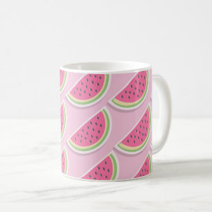 Süße rosa Wassermelonen-Muster Kaffeetasse