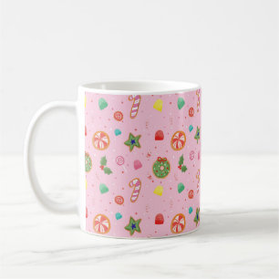 Süße rosa Weihnachtsbonbon-Tasse Kaffeetasse