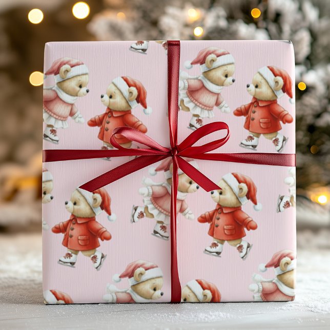Süße rosa Weihnachtsgeschenk-Verpackungspapier Geschenkpapier (Von Creator hochgeladen)