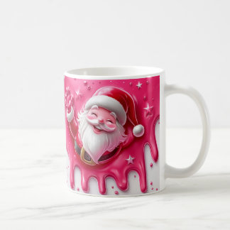 Süße rosa Weihnachtsmann-Weihnachts-Tasse | Gemütl Kaffeetasse