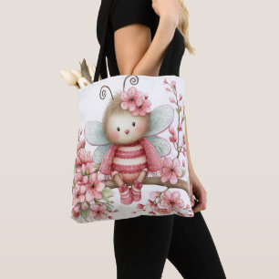 SÜSSE ROSA & WEISSE SOMMER HUMMEL UND BLUMEN