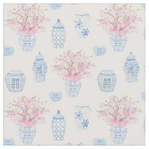 Süße rosa weiße und blaue Ginger Jars für das Kind Stoff